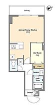 アルファコート亀戸2 302 ｜ 東京都江東区亀戸５丁目43-4（賃貸マンション1LDK・3階・36.38㎡） その2