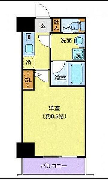 ロメック月島 404｜東京都中央区佃３丁目(賃貸マンション1K・4階・25.32㎡)の写真 その2