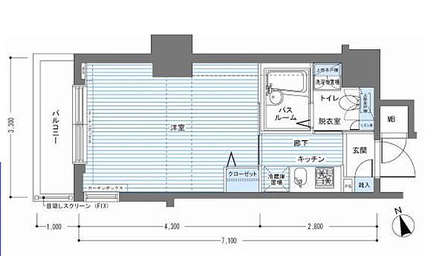 レジディア銀座東 205｜東京都中央区湊３丁目(賃貸マンション1K・2階・23.75㎡)の写真 その2