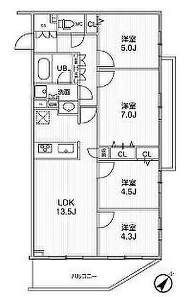 ＬＩＭＥ　ＲＥＳＩＤＥＮＣＥ　ＨＩＫＩＦＵＮＥ（ライムレジデ 321｜東京都墨田区東向島１丁目(賃貸マンション4LDK・3階・73.51㎡)の写真 その2