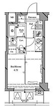 アルテシモリンクコモド（ARTESSIMO LINK COM 403 ｜ 東京都江東区亀戸６丁目44-4（賃貸マンション1R・4階・20.54㎡） その2