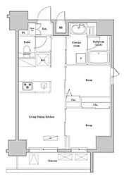 SPコート両国 9階2LDKの間取り