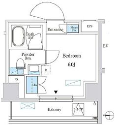 パークアクシス錦糸町スタイルズ 4階ワンルームの間取り
