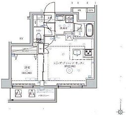 ベルシードアルファ押上イースト 4階1LDKの間取り