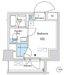 パークアクシス錦糸町スタイルズ ワンルームの間取図画像