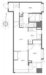 LA.ロゴス両国 2SLDKの間取図画像
