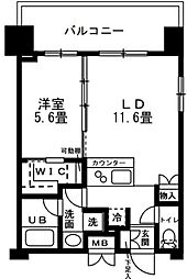 レジディア錦糸町 1LDKの間取図画像