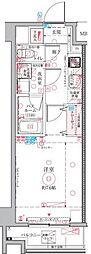 クレヴィスタ亀戸6 1Kの間取図画像