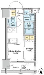 プラウドフラット亀戸ステーションPLACE 1DKの間取図画像
