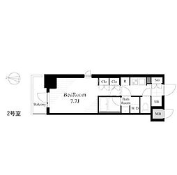 ラティエラ大島 1Kの間取図画像