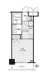 グランハイツ錦糸町 1Kの間取図画像