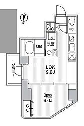 エスレジデンス亀戸バーム(S-RESIDENCE亀戸balm) 1LDKの間取図画像