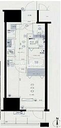 ライジングプレイス亀戸 1Kの間取図画像