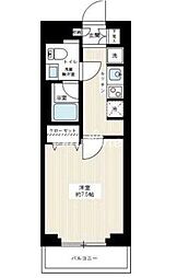 AZEST亀戸2 1Kの間取図画像