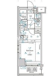 グランシアタワー亀戸 ワンルームの間取図画像