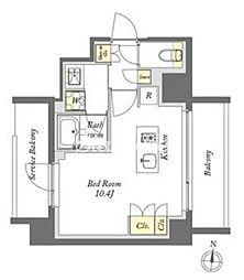 プライムメゾン亀戸 ワンルームの間取図画像
