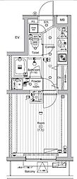 PREMIUMCUBE西大島 1Kの間取図画像