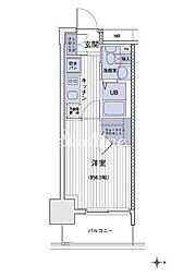 エスティメゾン大島 1Kの間取図画像