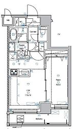 アンベリール亀戸パーク 1LDKの間取図画像