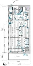 ブライズ大島 1Kの間取図画像