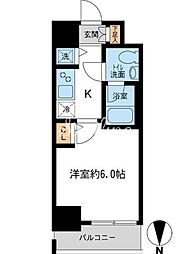 KDXレジデンス大島 1Kの間取図画像