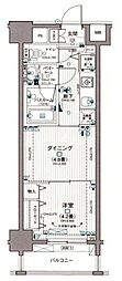 日神デュオステージ亀戸 1DKの間取図画像