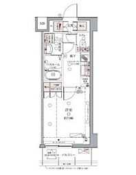 クレヴィスタ亀戸2 1Kの間取図画像