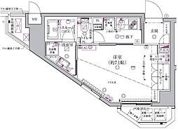 アルテシモシリウス 1Kの間取図画像