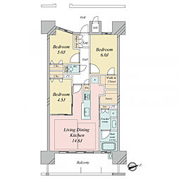 間取図画像 3LDK