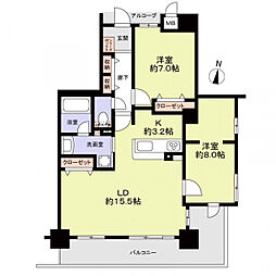 アルファライフ野芥駅 2LDKの間取図画像