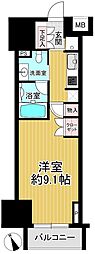 クレヴィア池袋West 1Kの間取図画像