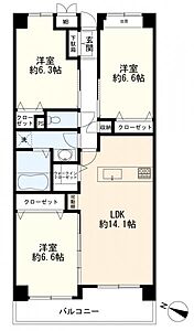 間取り:3LDK 間取り:3LDK