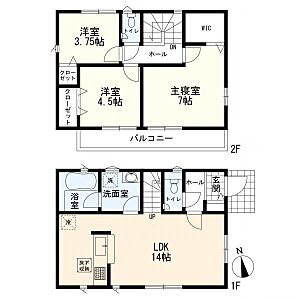 間取り:間取図:3LDK 間取り:間取図:3LDK