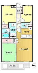 ダイアパレス大和第3 3LDKの間取図画像