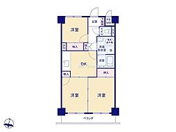 ダイアパレス戸塚 3DKの間取図画像