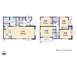 横浜市栄区桂台西2丁目 新築戸建 全3棟 2号棟