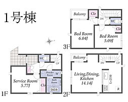 物件画像 横浜市港北区岸根町　新築戸建　全5棟　1号棟