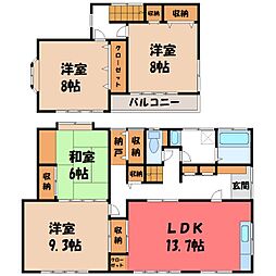 🉐敷金礼金0円！🉐東武宇都宮線 西川田駅 徒歩20分