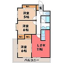 栃木県宇都宮市伝馬町（賃貸マンション3LDK・5階・61.64㎡） その2