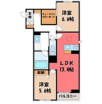 栃木県下都賀郡壬生町大字壬生丁（賃貸アパート2LDK・2階・60.51㎡） その2