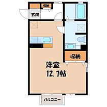 栃木県宇都宮市一ノ沢町（賃貸アパート1R・1階・33.61㎡） その2