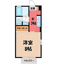 栃木県鹿沼市鳥居跡町（賃貸アパート1K・2階・26.93㎡） その2