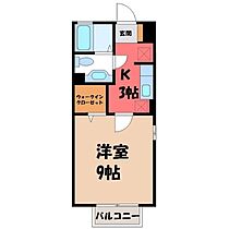 栃木県宇都宮市下栗町（賃貸アパート1K・1階・30.03㎡） その2