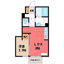 栃木県宇都宮市陽南3丁目（賃貸アパート1LDK・1階・29.21㎡） その2