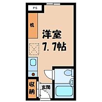 栃木県宇都宮市河原町（賃貸マンション1R・4階・15.12㎡） その2