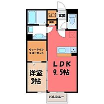 栃木県下野市小金井（賃貸アパート1LDK・2階・33.39㎡） その2