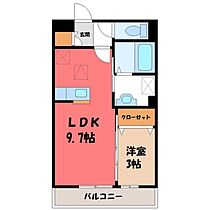 CityPall24  ｜ 栃木県宇都宮市台新田町（賃貸アパート1LDK・1階・33.50㎡） その2