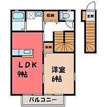 栃木県宇都宮市雀の宮7丁目（賃貸アパート1LDK・2階・40.92㎡） その2