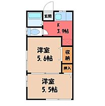 栃木県宇都宮市上大曽町（賃貸アパート2K・2階・30.90㎡） その2