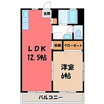 栃木県宇都宮市駒生町（賃貸アパート1LDK・1階・40.04㎡） その2